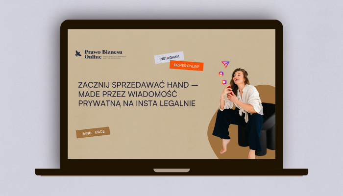 Zacznij sprzedawać handmade przez wiadomość prywatną na Insta LEGALNIE
